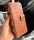 Genuine Leather fo OnePlus Open Case Wallet Handmade Wireless Luxury oiled Ar