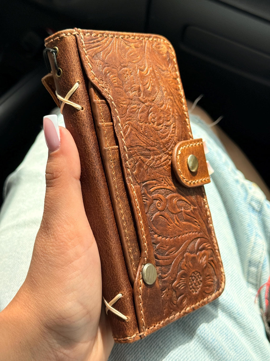 Handmade Leather Wallet Case: Galaxy S21 S22 S23 S24 S25 S26 Ultra, Card Slots