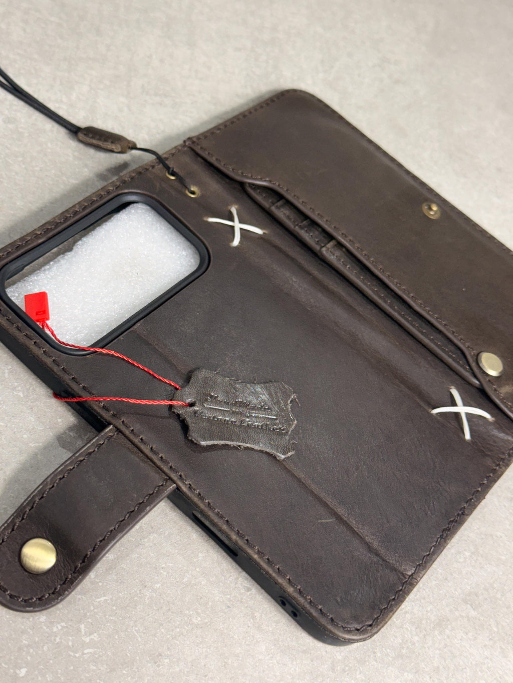 Vintage Leather Wallet Case for iPhone: Book Style, Card Slots