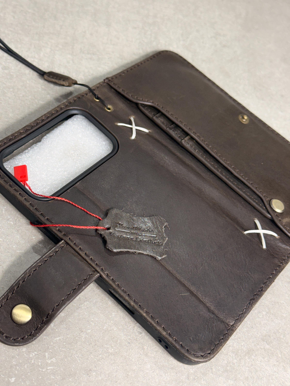 Vintage Leather Wallet Case for iPhone: Book Style, Card Slots