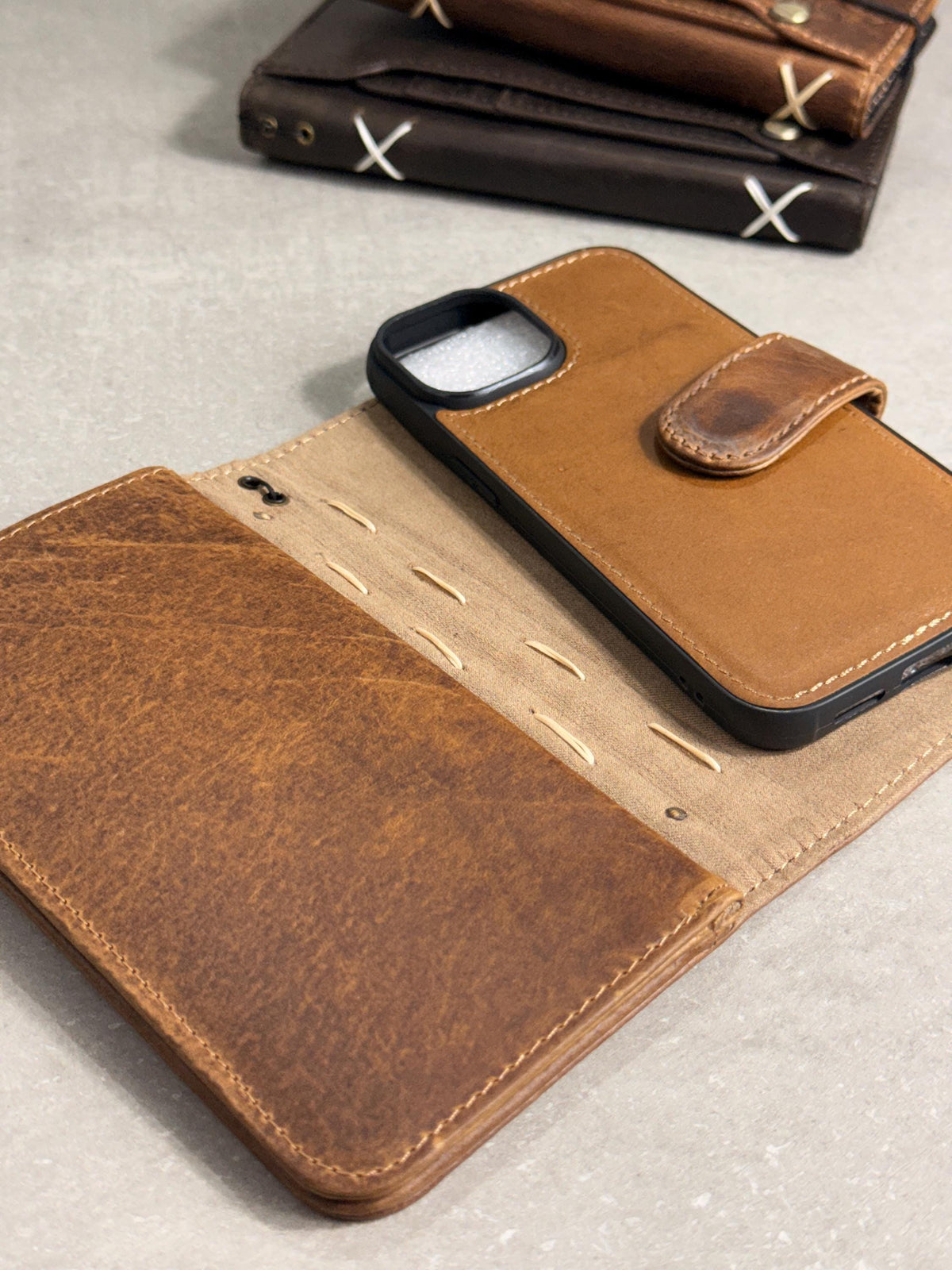 Embossed Leather Wallet Case for Google Pixel: Vintage Art Design