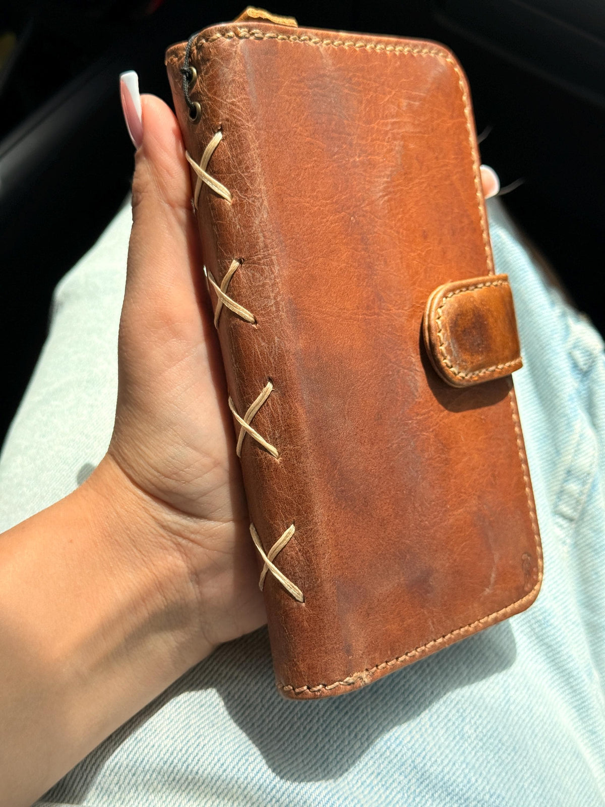 Embossed Leather Wallet Case for Google Pixel: Vintage Art Design