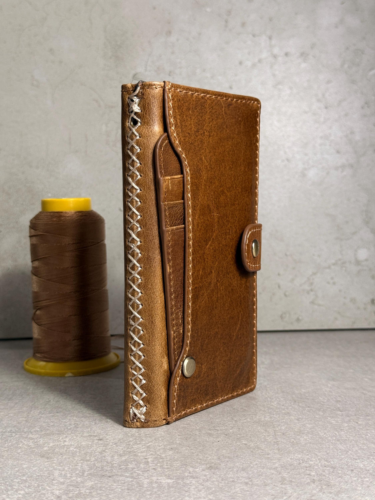 Vintage Book Style Leather iPhone Wallet Case 17