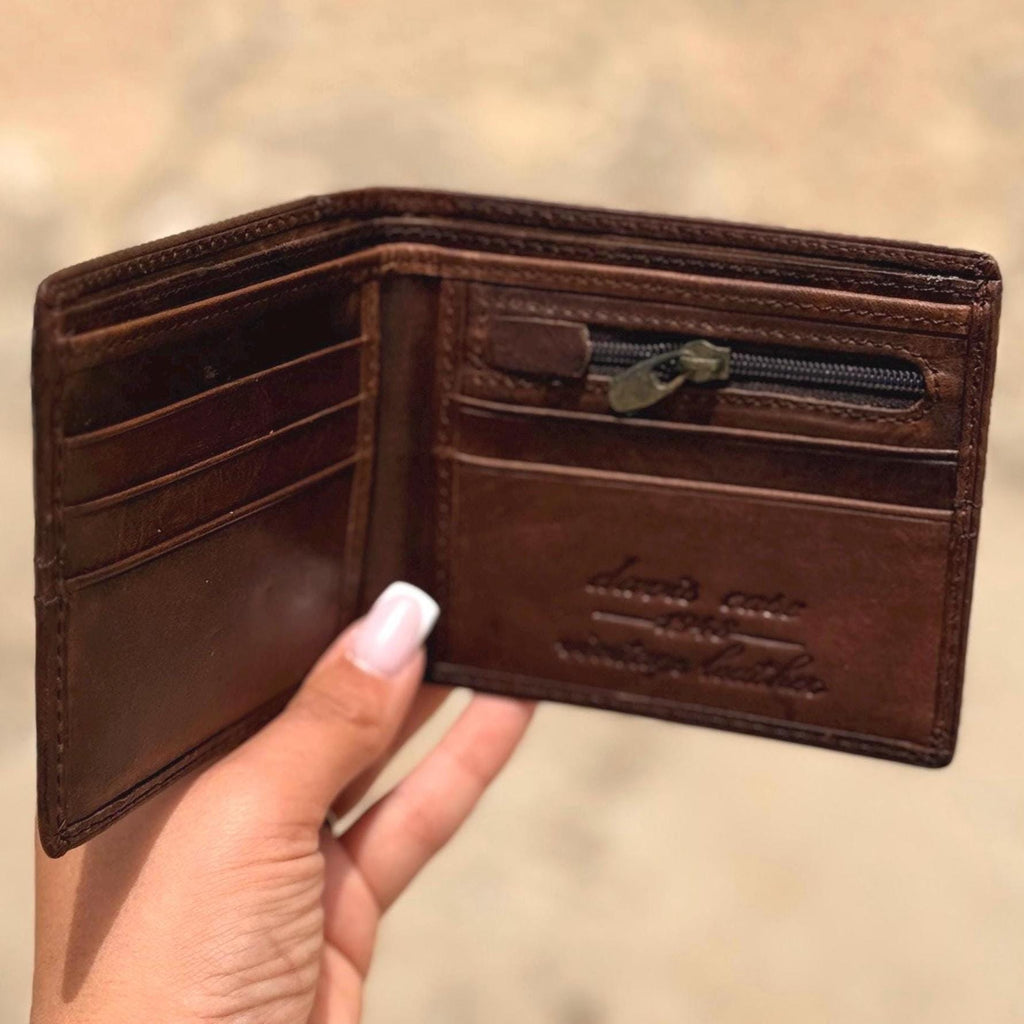 2 in 1 Leather Wallet Slim Removable Card Holder Minimalist Bifold Compact Everyday Wallet