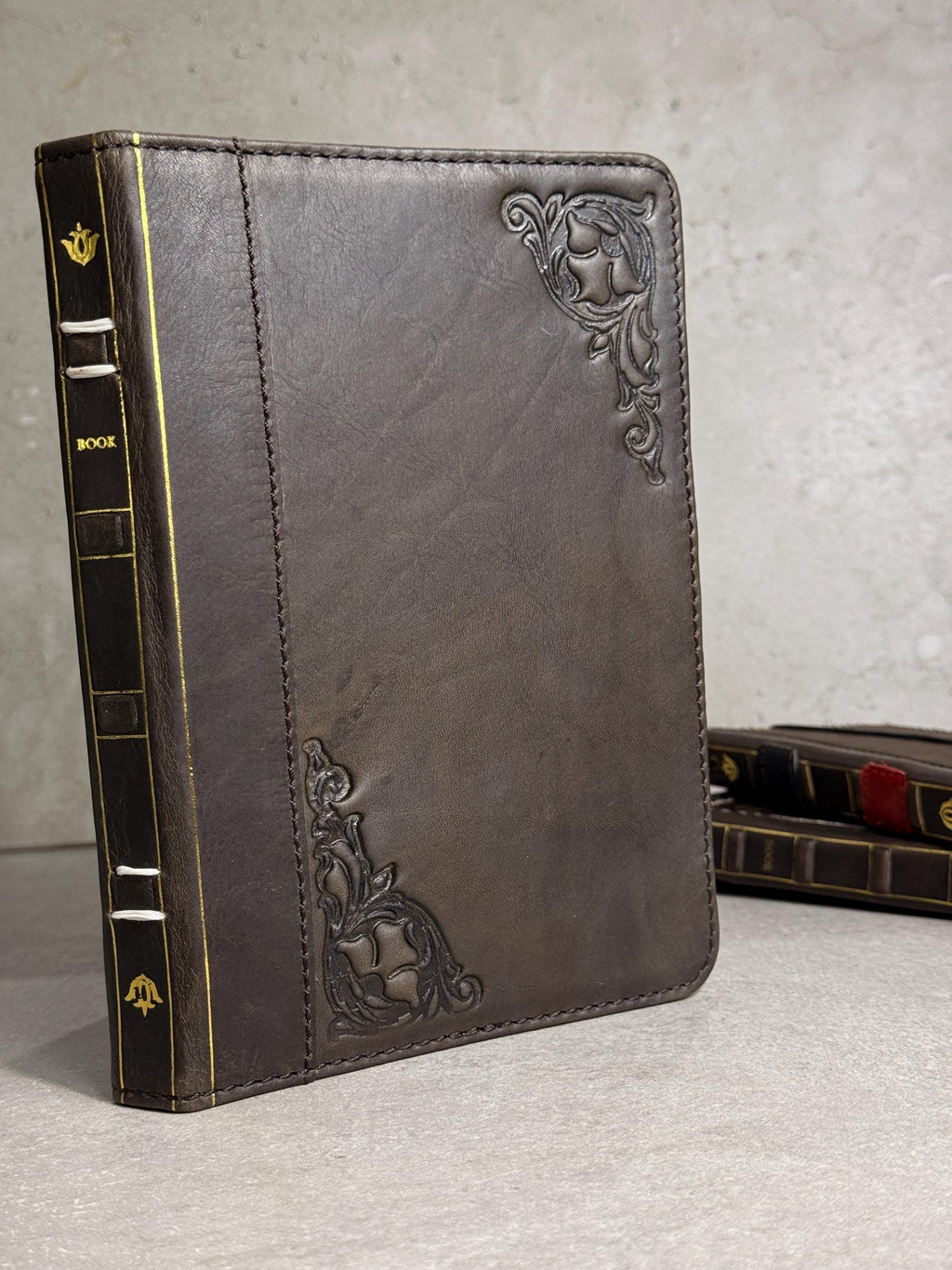 Handmade Leather Samsung tab A9+ A11+ Cover, Book Style Case with Pen Holder