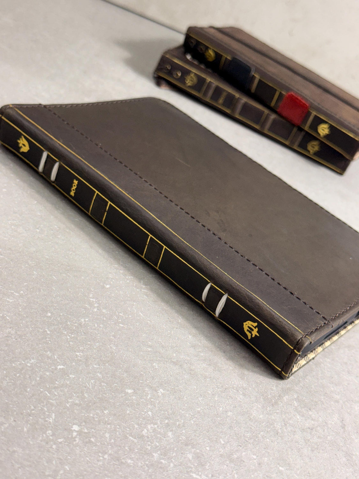 Handmade Leather Samsung tab A9+ A11+ Cover, Book Style Case with Pen Holder