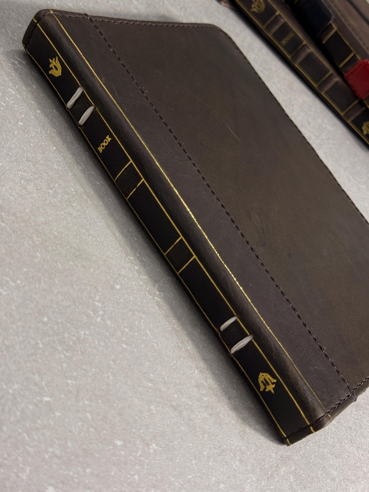 Handmade Leather Samsung tab A9+ A11+ Cover, Book Style Case with Pen Holder