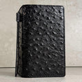 Genuine Leather iPhone Case: Ostrich Pattern, Vintage Book Style, Handcrafted Protection