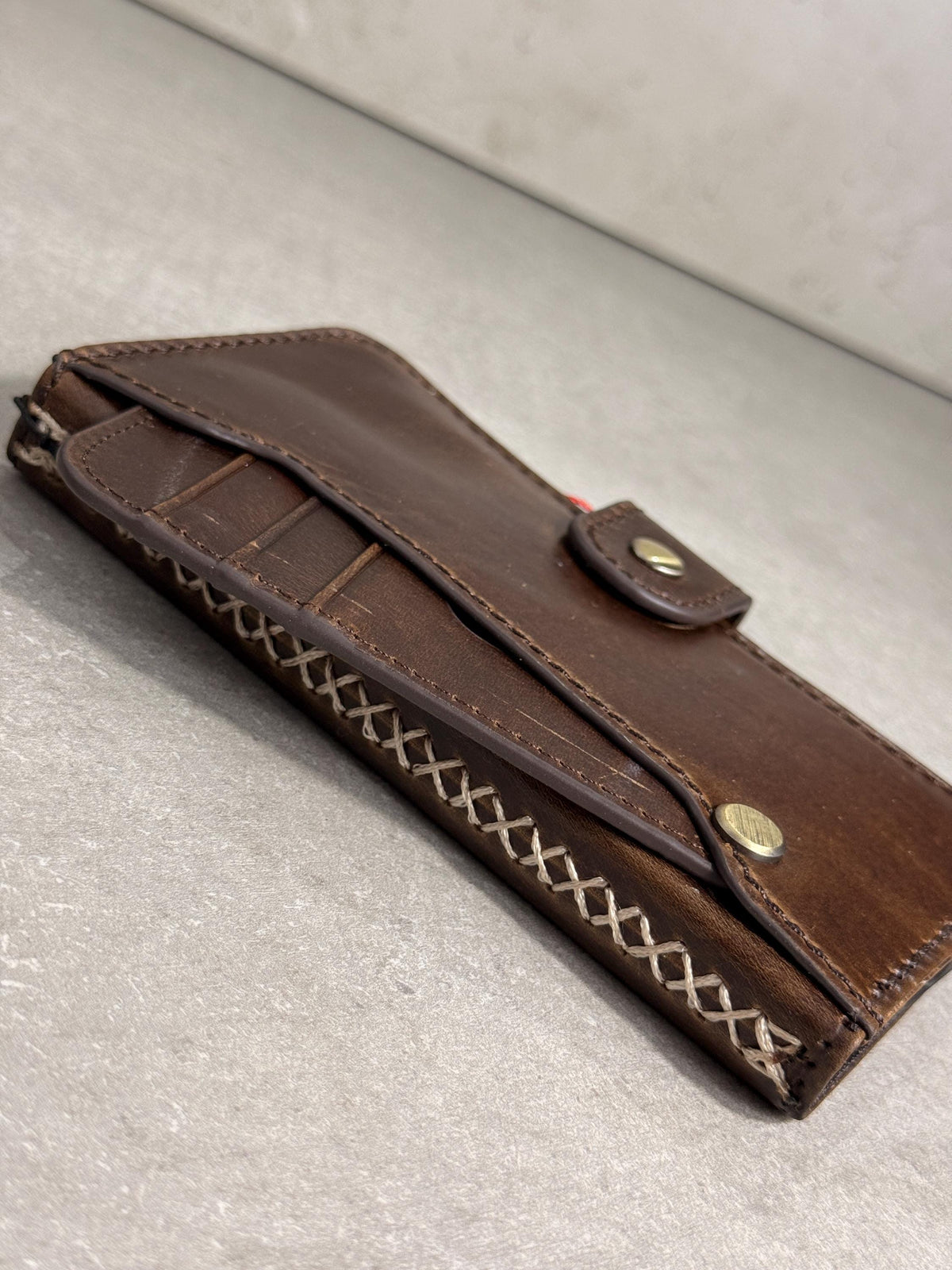 Handmade Leather Wallet Case: Galaxy S21 S22 S23 S24 S25 Ultra, Card Slots