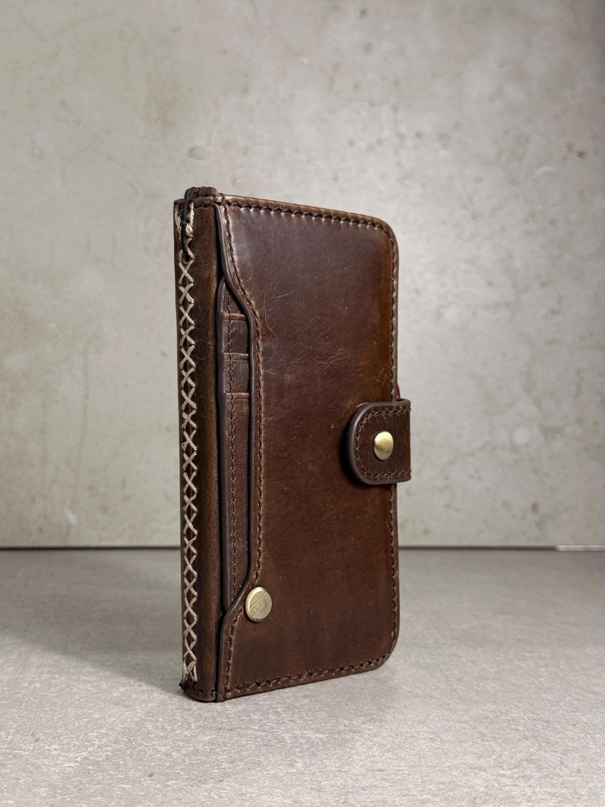 Handmade Leather Wallet Case: Galaxy S21 S22 S23 S24 S25 Ultra, Card Slots