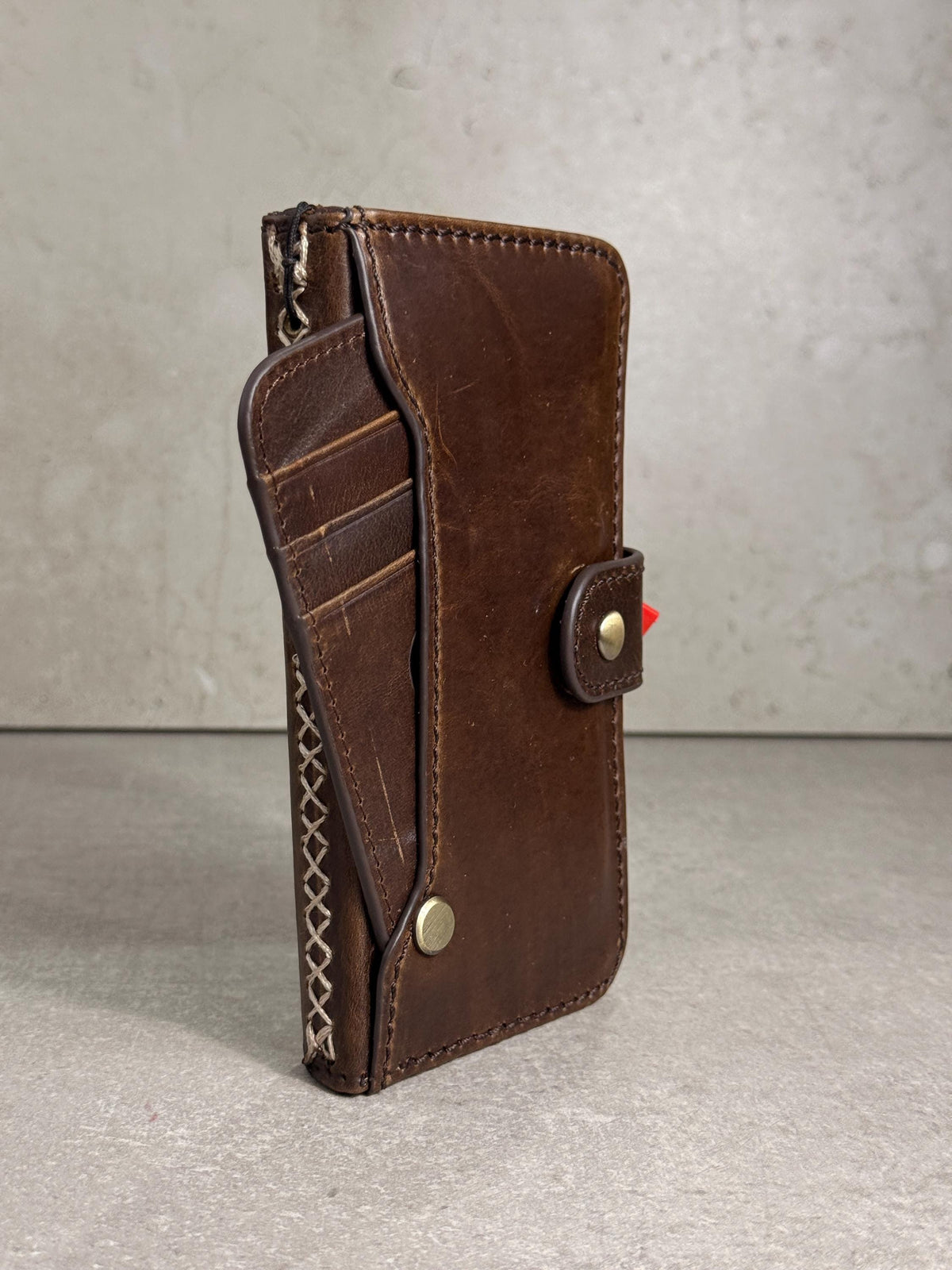 Handmade Leather Wallet Case: Galaxy S21 S22 S23 S24 S25 Ultra, Card Slots