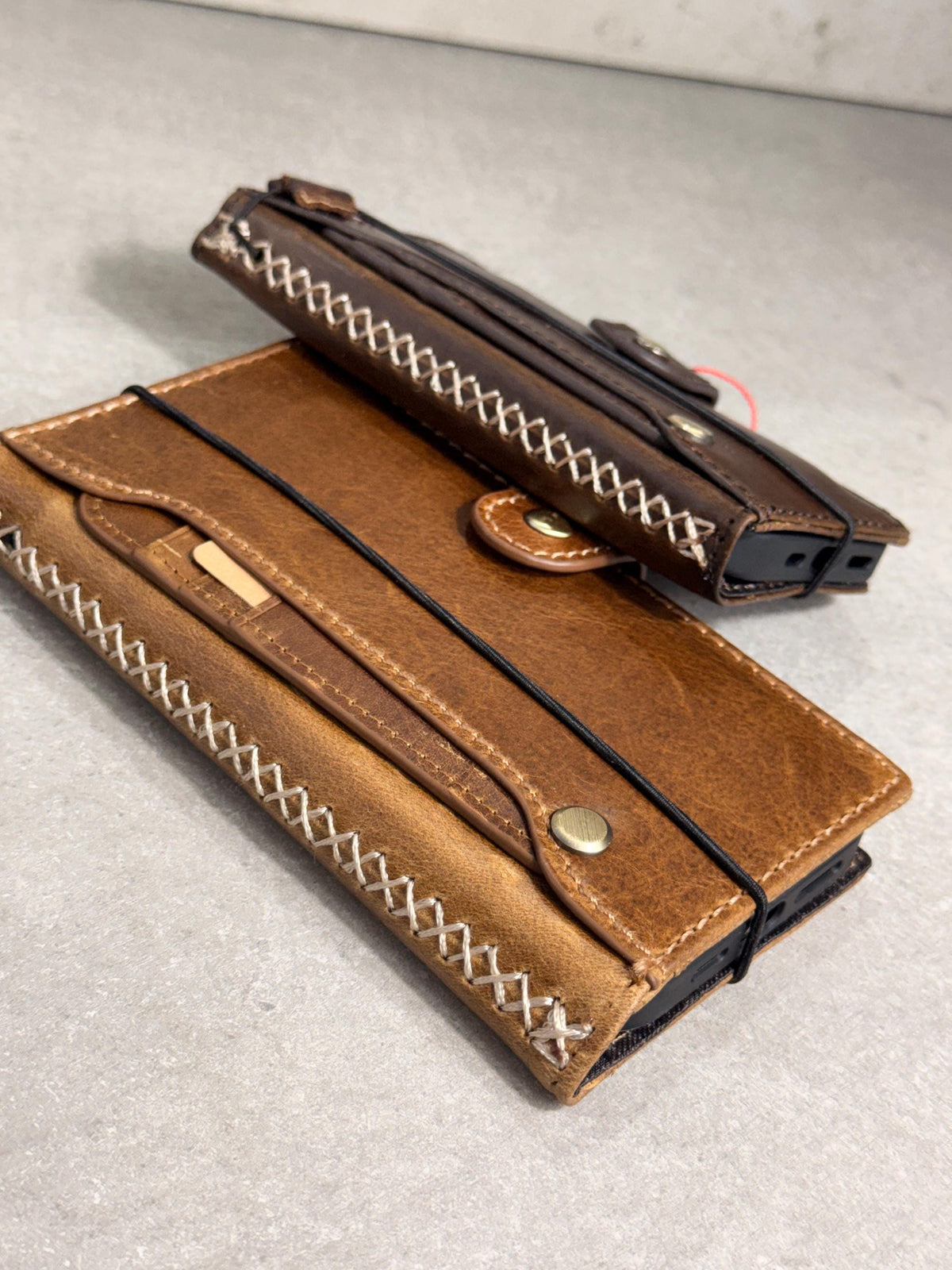 Handmade Leather Wallet Case for Galaxy Z Fold