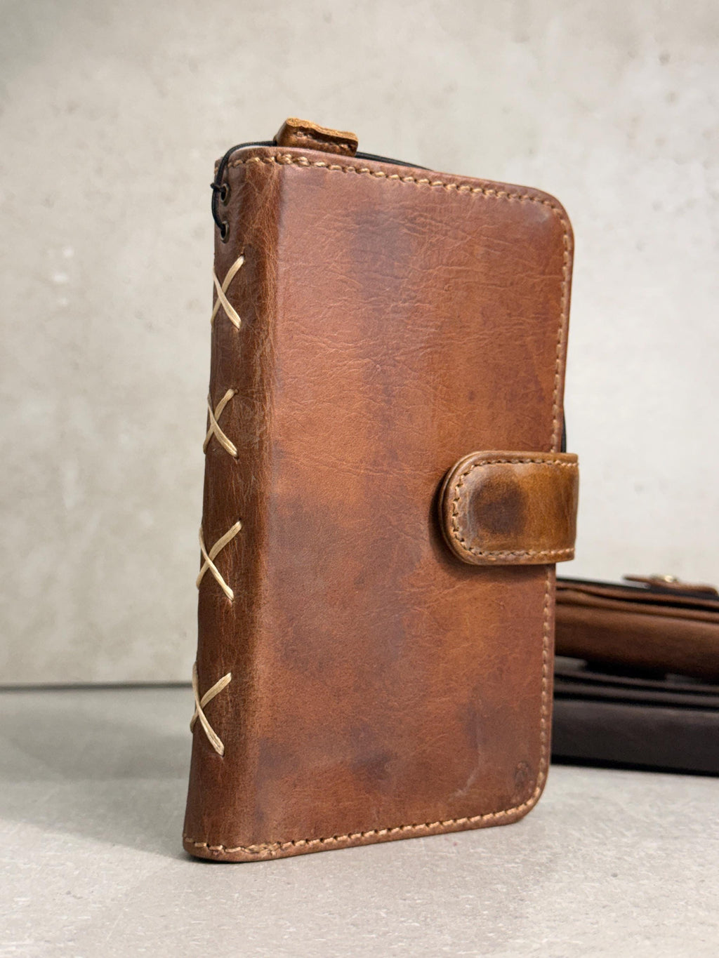 Genuine Leather fo OnePlus Open Case Wallet Handmade Wireless Luxury oiled Ar