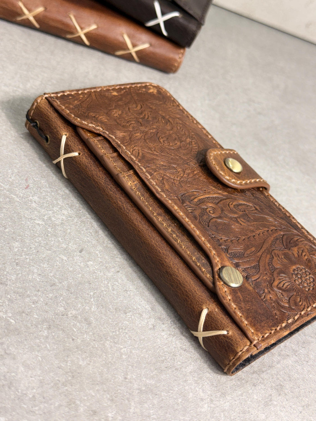 Genuine Leather fo OnePlus Open Case Wallet Handmade Wireless Luxury oiled Ar