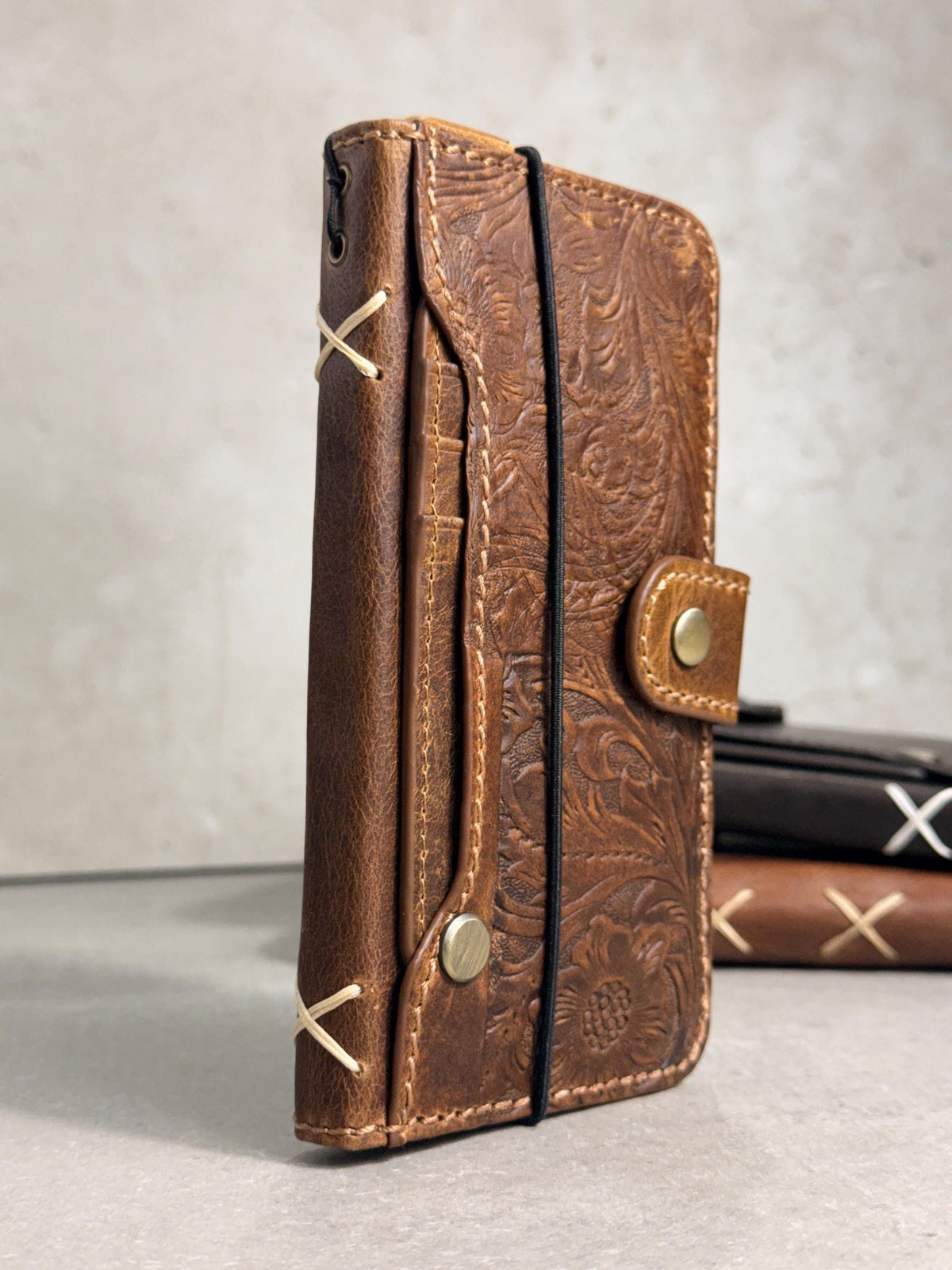 Genuine Leather fo OnePlus Open Case Wallet Handmade Wireless Luxury oiled Ar