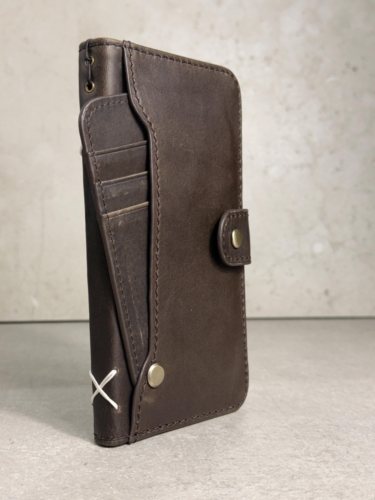 Handmade Leather Wallet Case: Galaxy S21 S22 S23 S24 S25 S26 Ultra, Card Slots