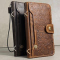 Handmade Leather Wallet Case: Galaxy S21 S22 S23 S24 S25 S26 Ultra, Card Slots