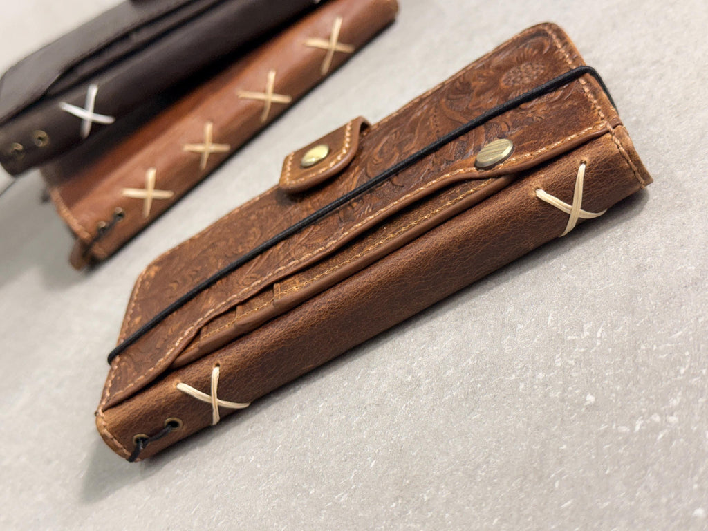 Vintage Leather Wallet Case for iPhone: Book Style, Card Slots