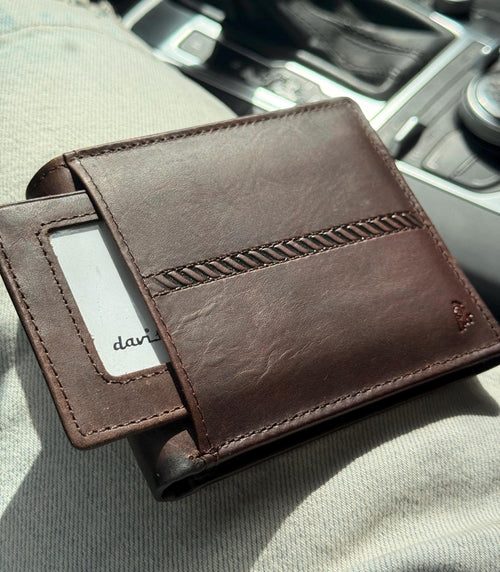 2 in 1 Leather Wallet Slim Removable Card Holder Minimalist Bifold Compact Everyday Wallet