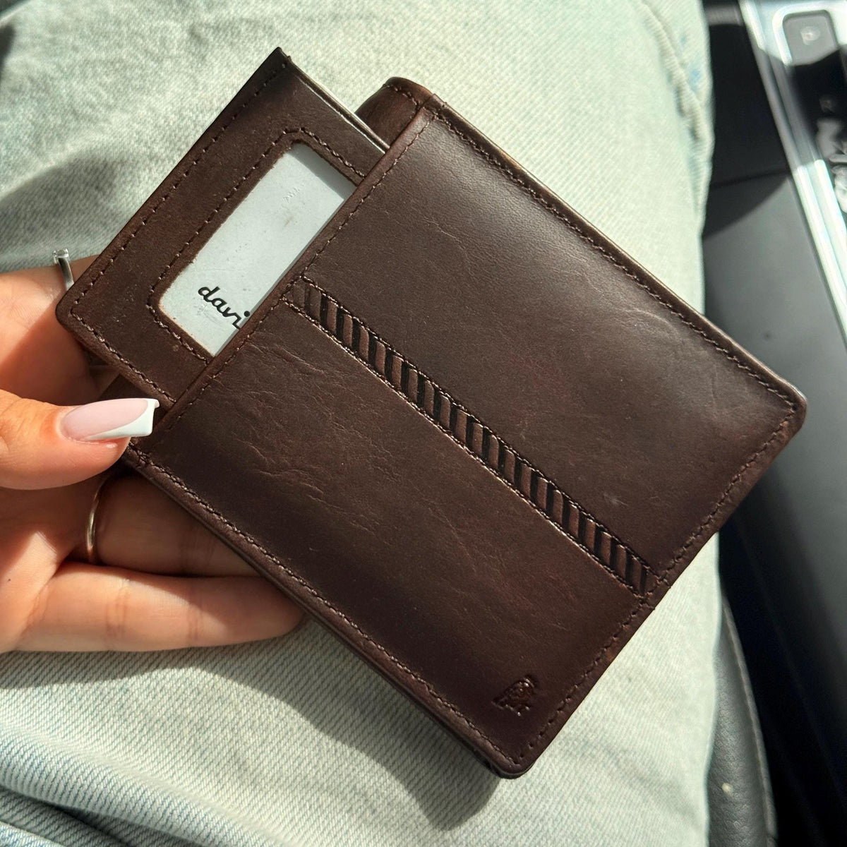 2 in 1 Leather Wallet Slim Removable Card Holder Minimalist Bifold Compact Everyday Wallet