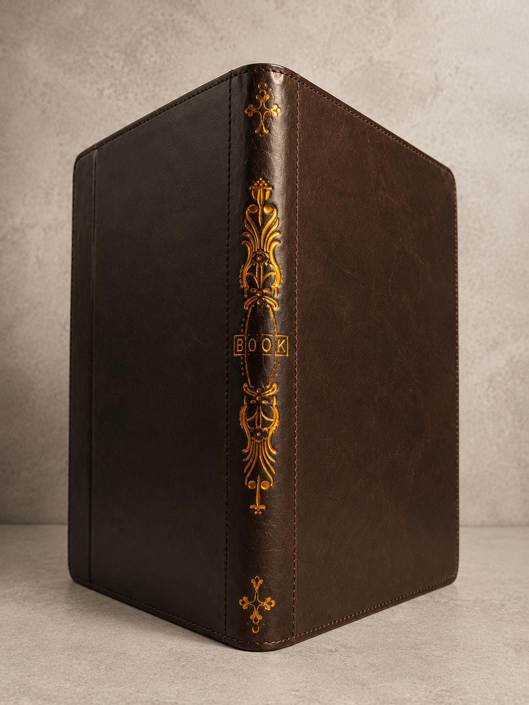 Handmade Leather iPad Cover, Book Style Case with Pen Holder