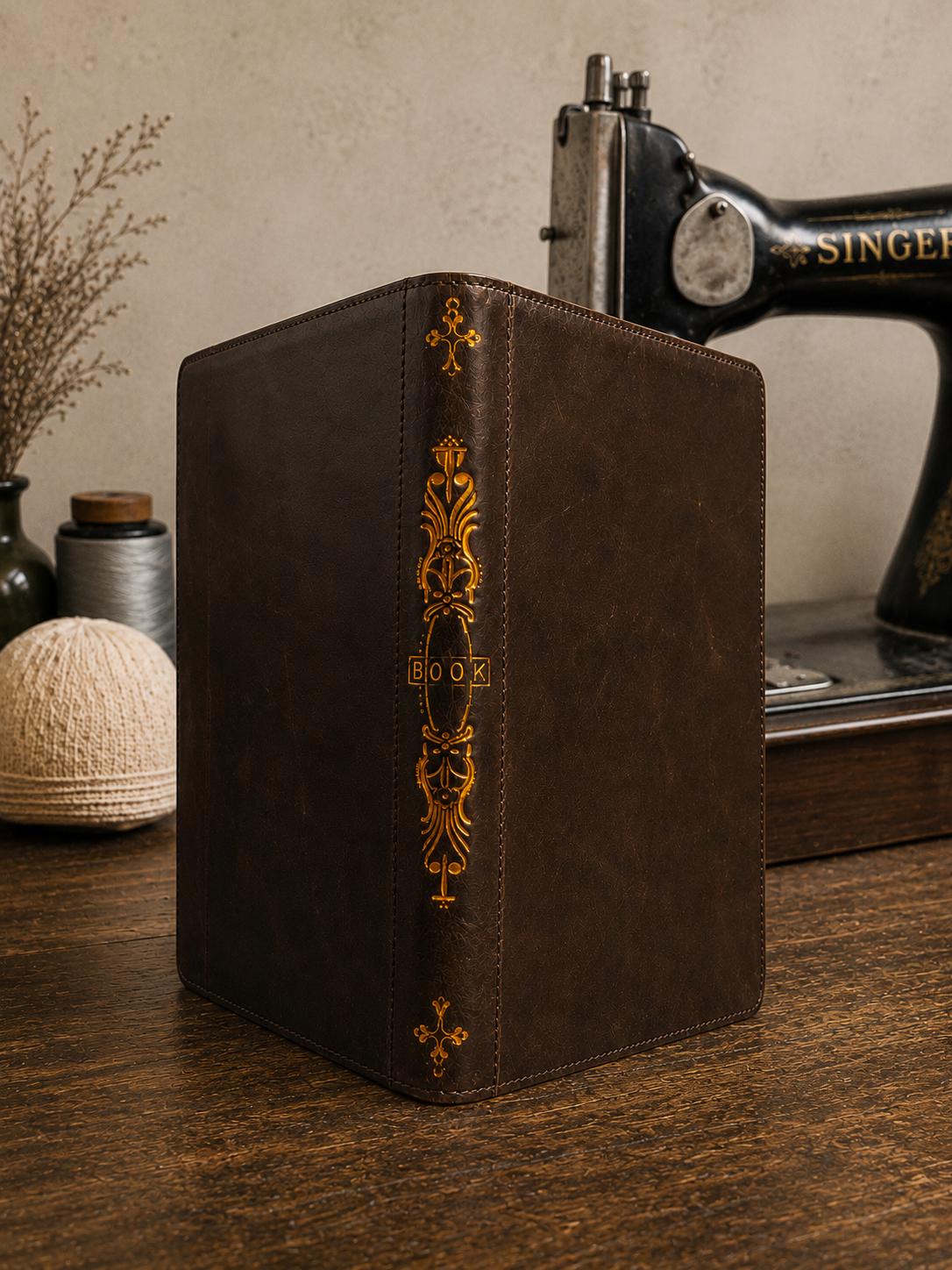 Handmade Leather Samsung tab A9+ A11+ Cover, Book Style Case with Pen Holder