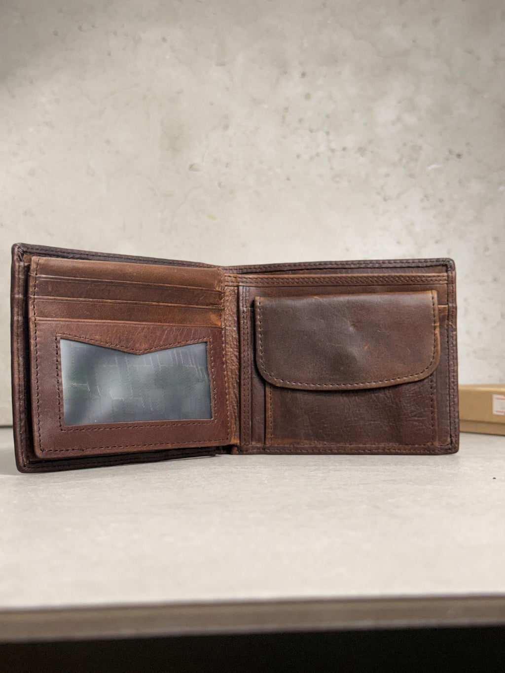 Leather Wallet Slim Holder Minimalist Bifold Compact Everyday Wallet