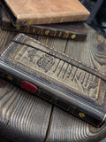 Handmade Leather Wallet Case for Galaxy Z Fold 2/3/4/5/6/7 - Art Design