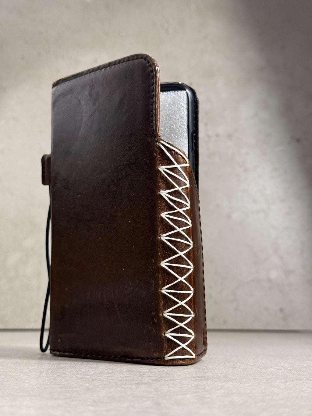 Genuine Leather Galaxy S22 S23 S24 Ultra Wallet Case: Red Heart