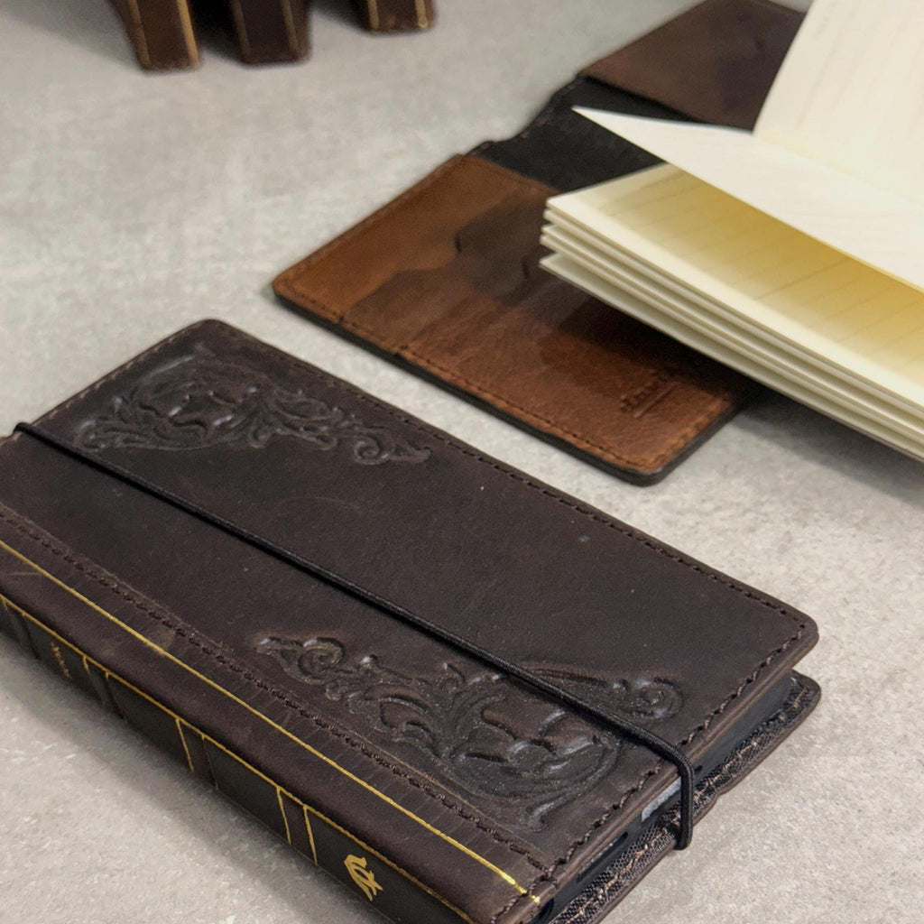 Leather Phone Case & Journal Set – Vintage Book Style
