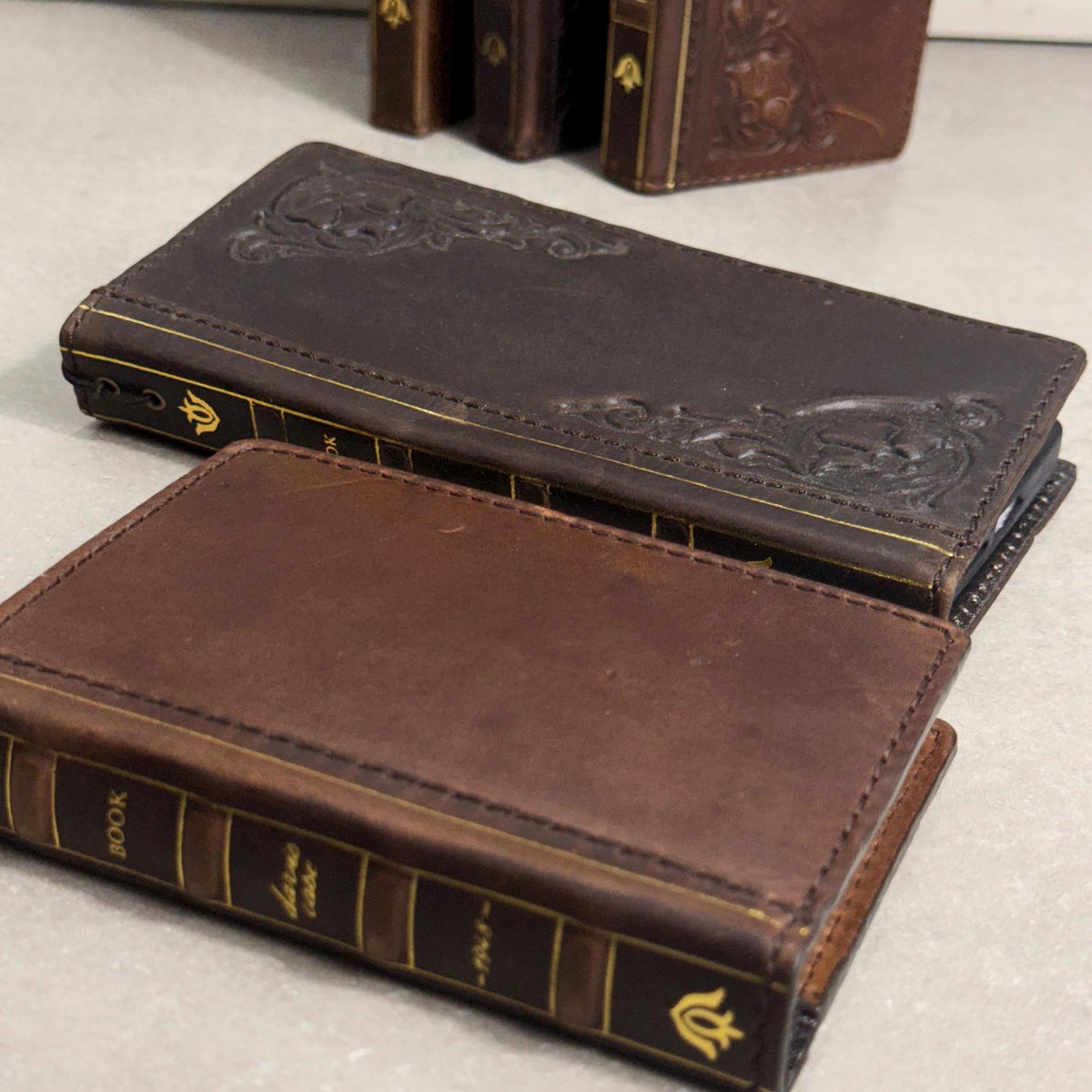 Leather Phone Case & Journal Set – Vintage Book Style