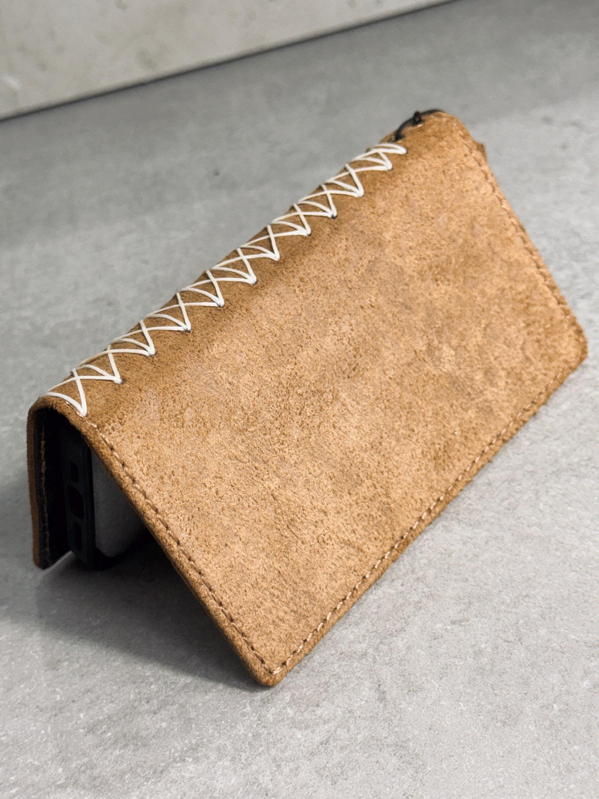Handmade Leather Wallet Case for OnePlus: Wireless Charge, Card Slots