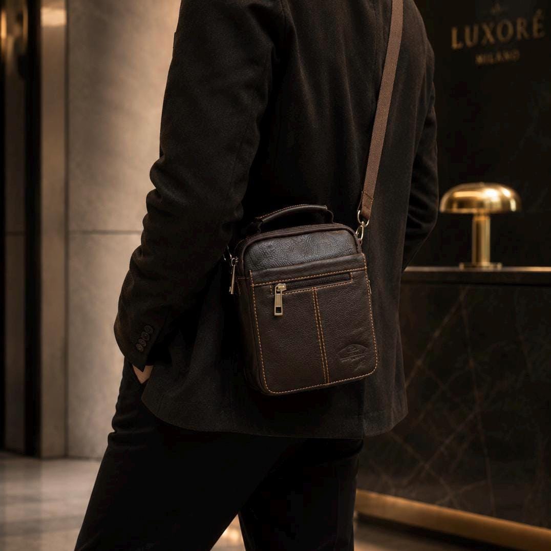 Genuine Leather Bag Handmade Side Bag for Men and Women Vintage Gift