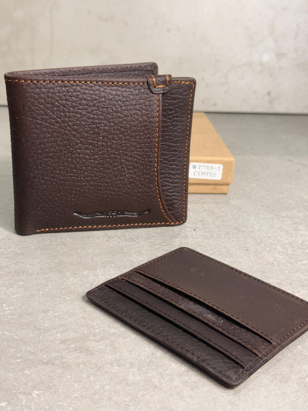 2 in 1 Leather Wallet Slim Removable Card Holder Minimalist Bifold Compact Everyday Wallet