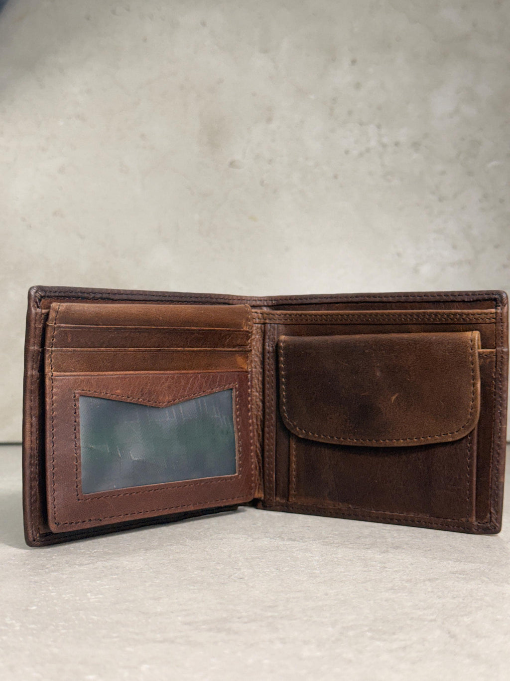 Leather Wallet Slim Holder Minimalist Bifold Compact Everyday Wallet