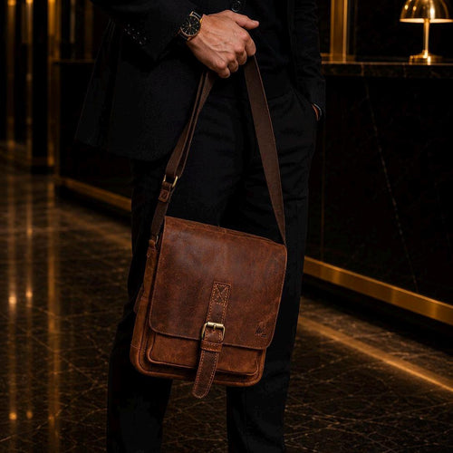 Genuine Leather Bag Handmade Side Bag for Men and Women Vintage Gift