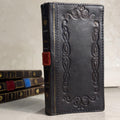 Handmade Black Leather Book Wallet Case for Samsung Galaxy S Series (Ultra FE)
