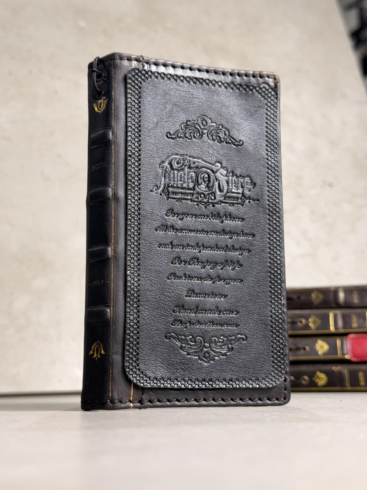 Handmade Leather Book Wallet Case for Galaxy Z Fold