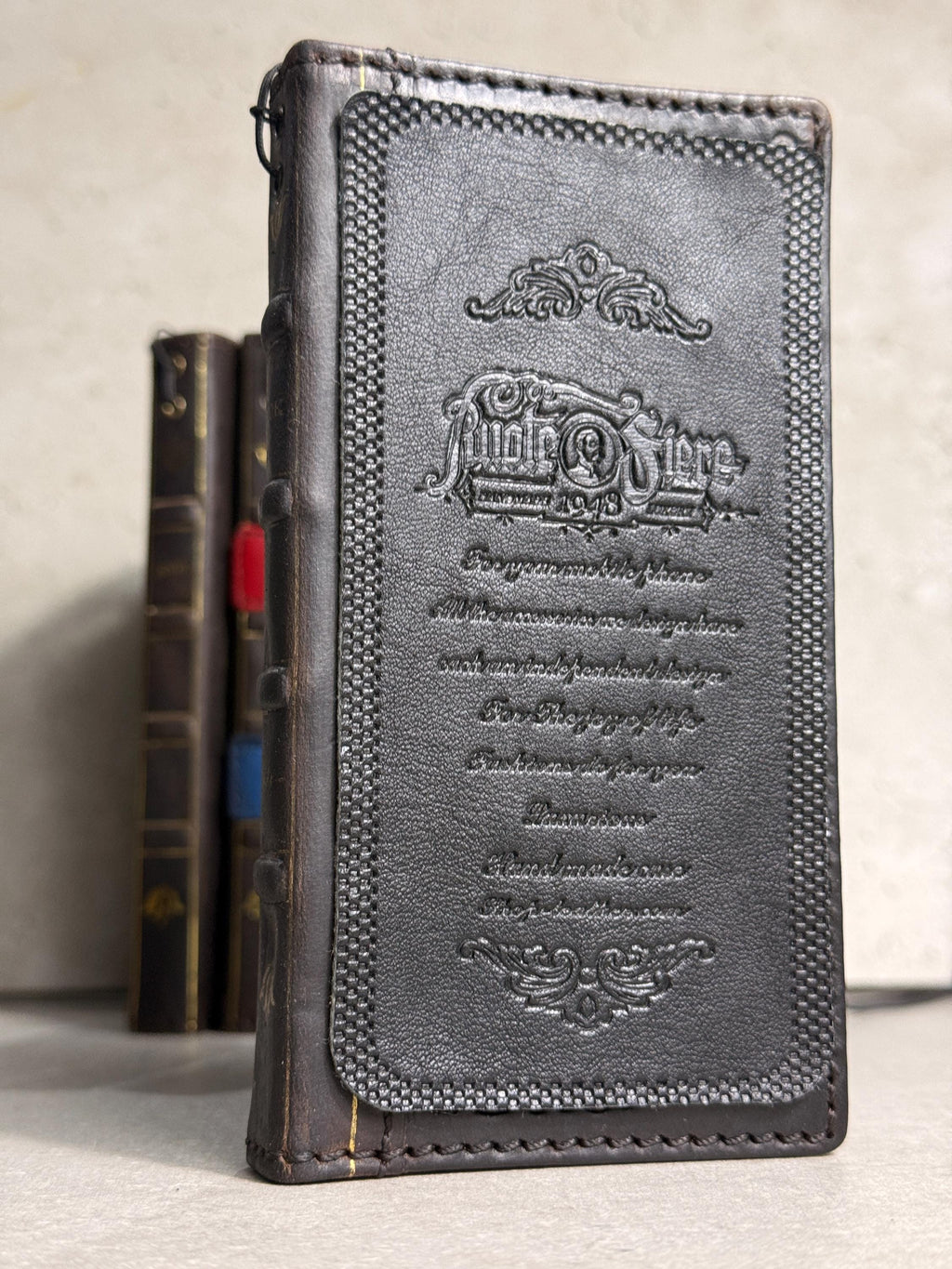 Handmade Leather Book Wallet Case for Galaxy Z Fold