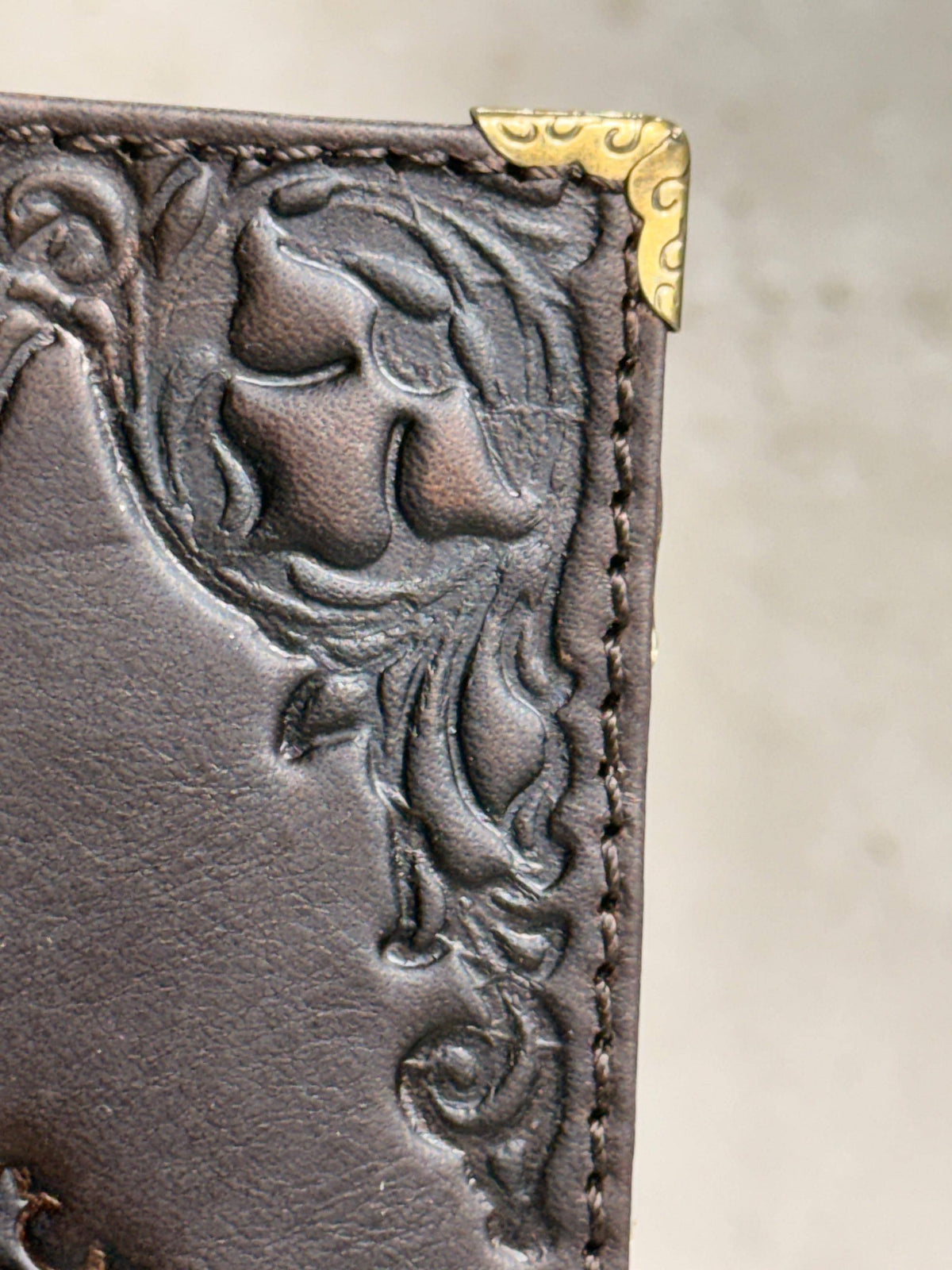 Genuine Leather Wallet Case: Vintage Book Style, Card Slots Motorola