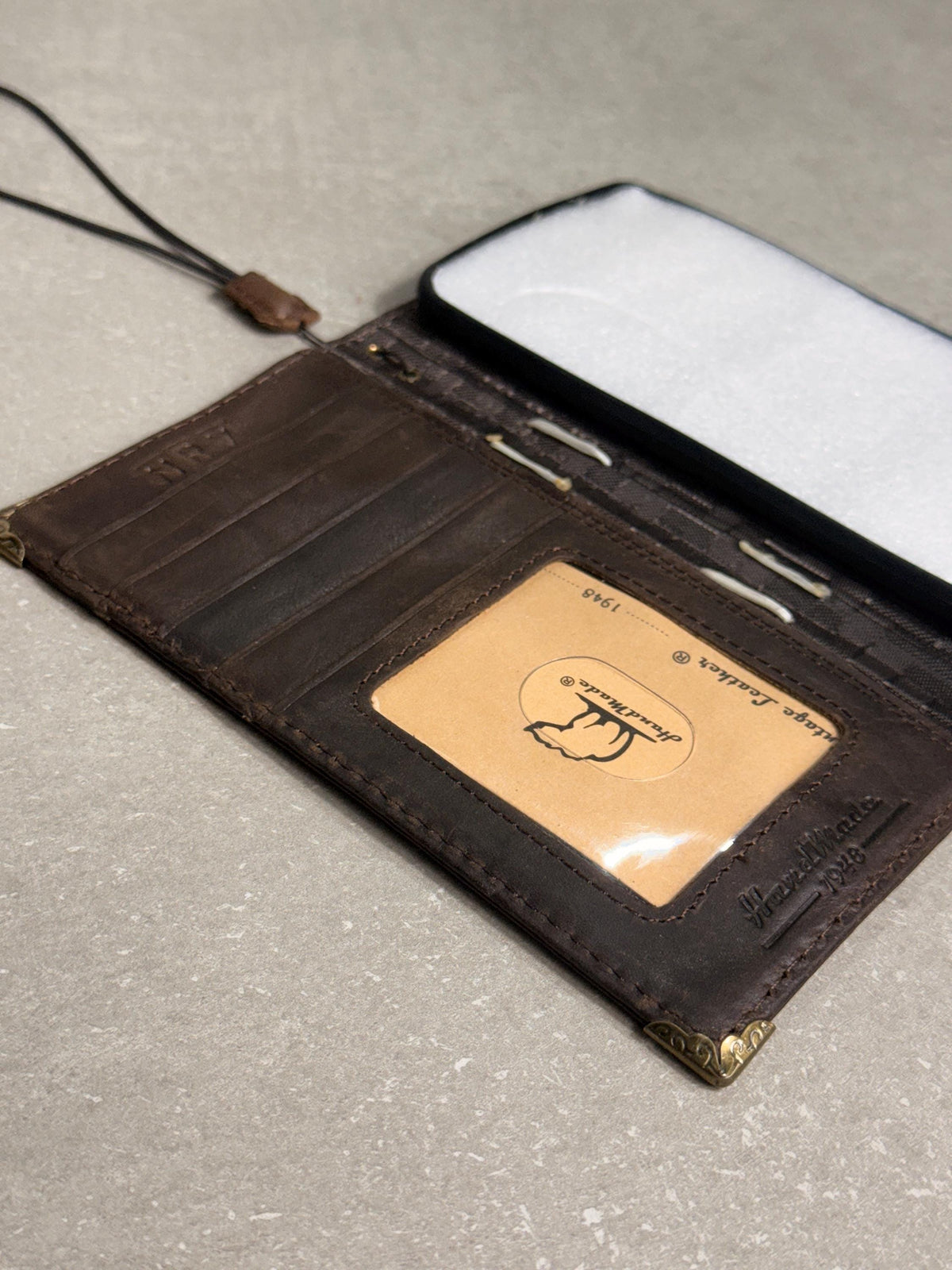 Handmade Leather Wallet Case: Samsung Galaxy, Card Slots, Book Design
