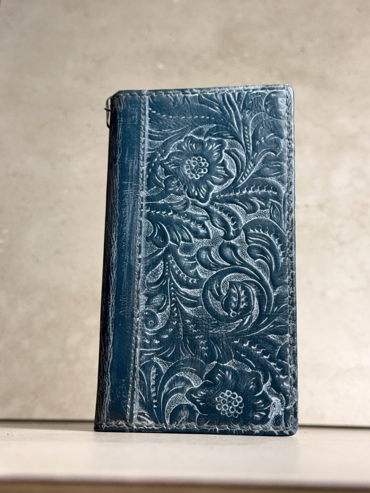Genuine Leather Wallet Case for Galaxy: Vintage Book Style Cover