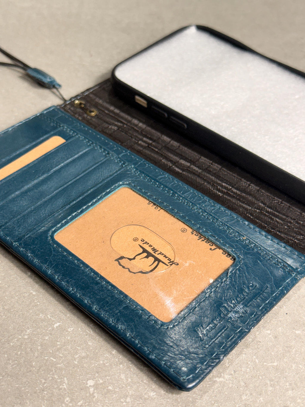 Genuine Leather Wallet Case for Galaxy: Vintage Book Style Cover