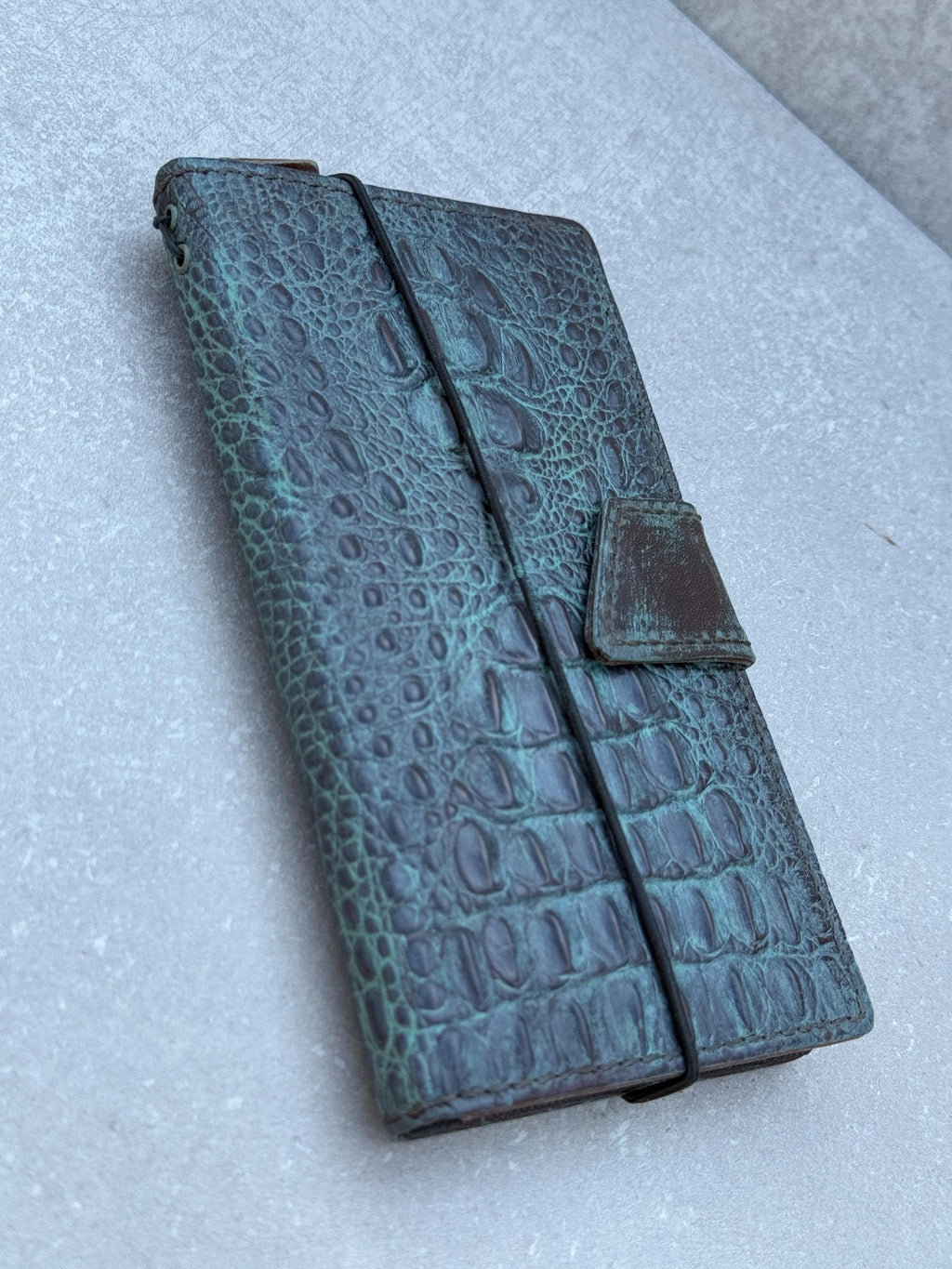 Handmade Leather Wallet Case for Galaxy Z Fold: Art Book Cover