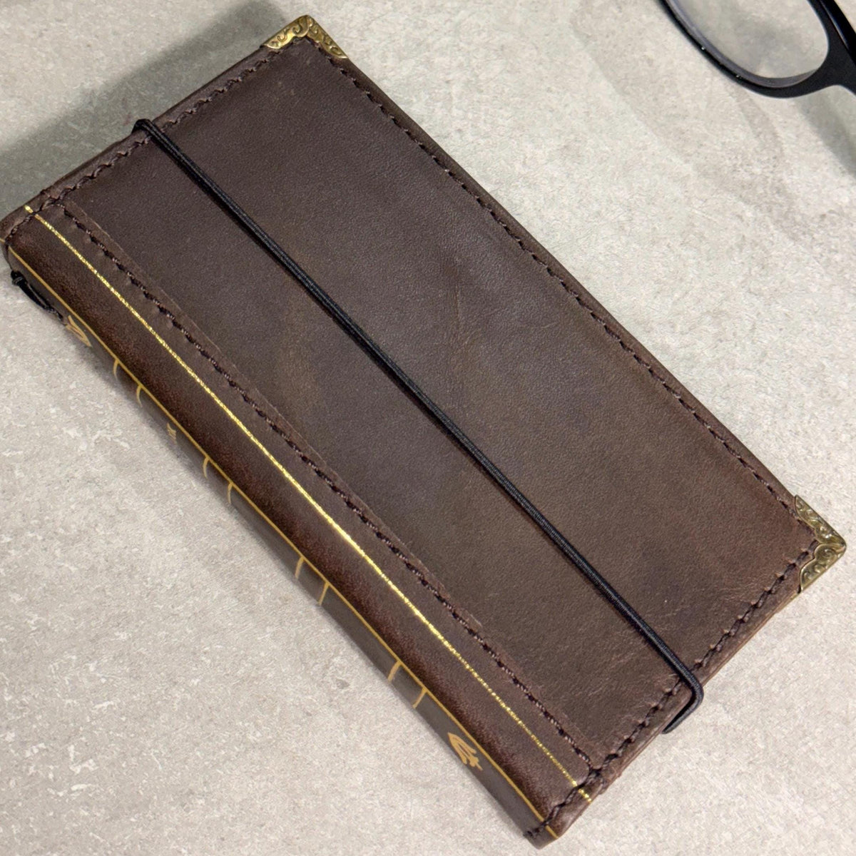 Genuine Leather Wallet Case for Google Pixel: Vintage Book Design