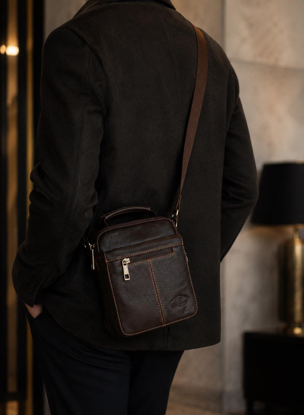 Genuine Leather Bag Handmade Side Bag for Men and Women Vintage Gift