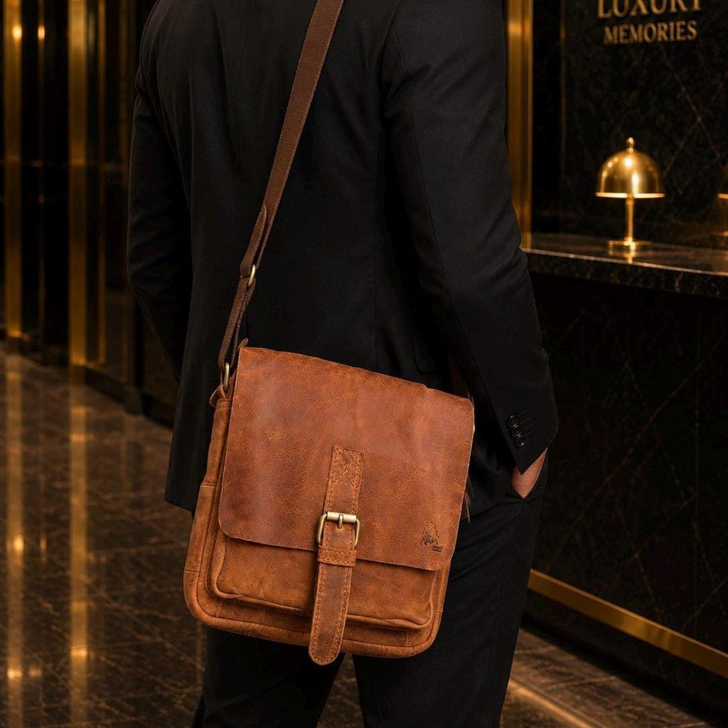 Genuine Leather Bag - Handmade Side Bag for Men and Women Vintage Gift