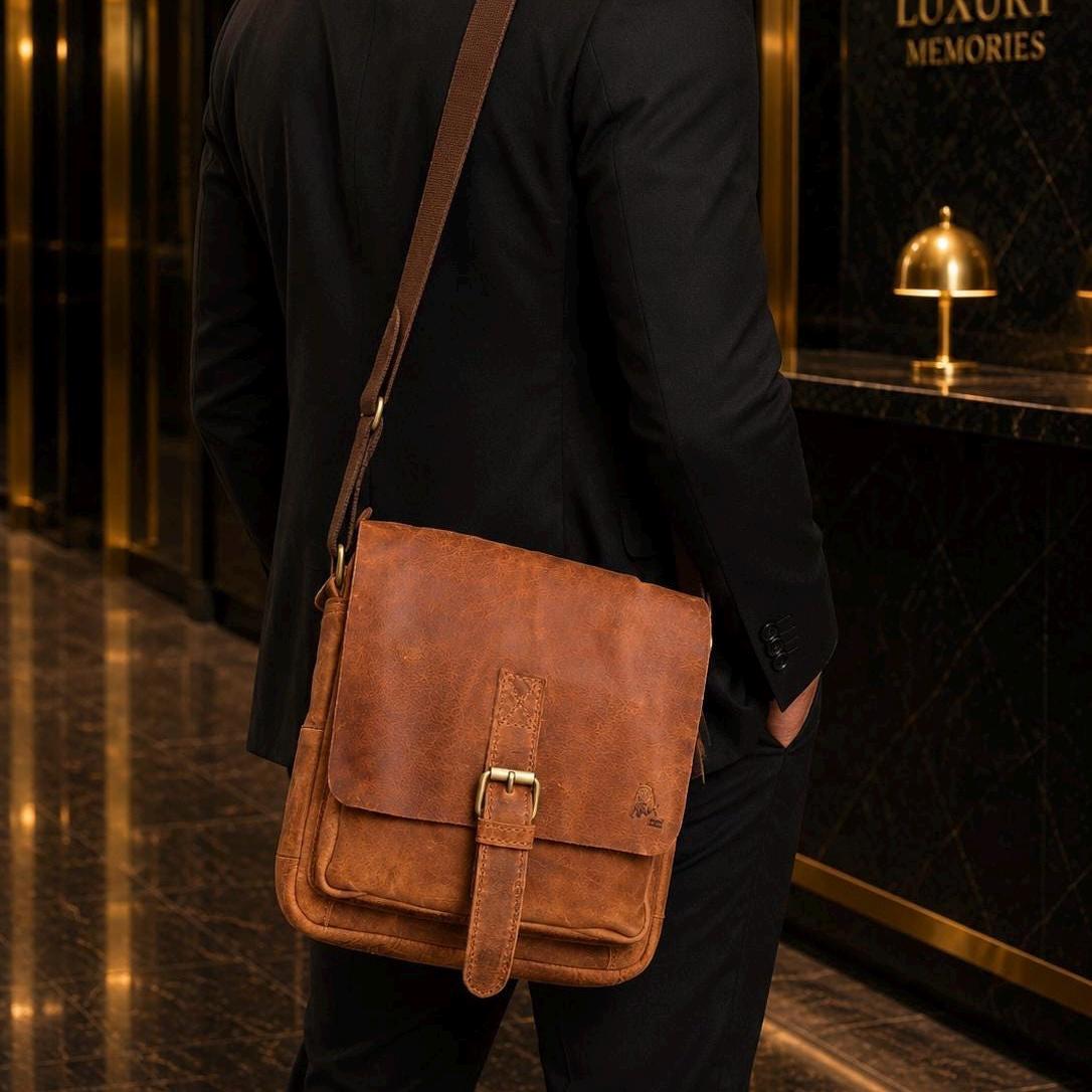 Genuine Leather Bag - Handmade Side Bag for Men and Women Vintage Gift