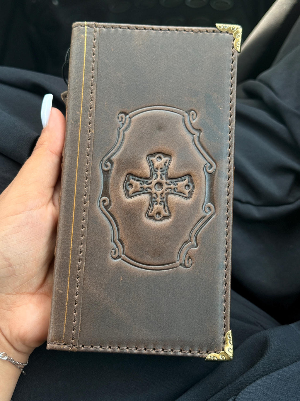 Genuine Leather Wallet Case For Galaxy S21-S26 Ultra, Card Slots (Book Design)