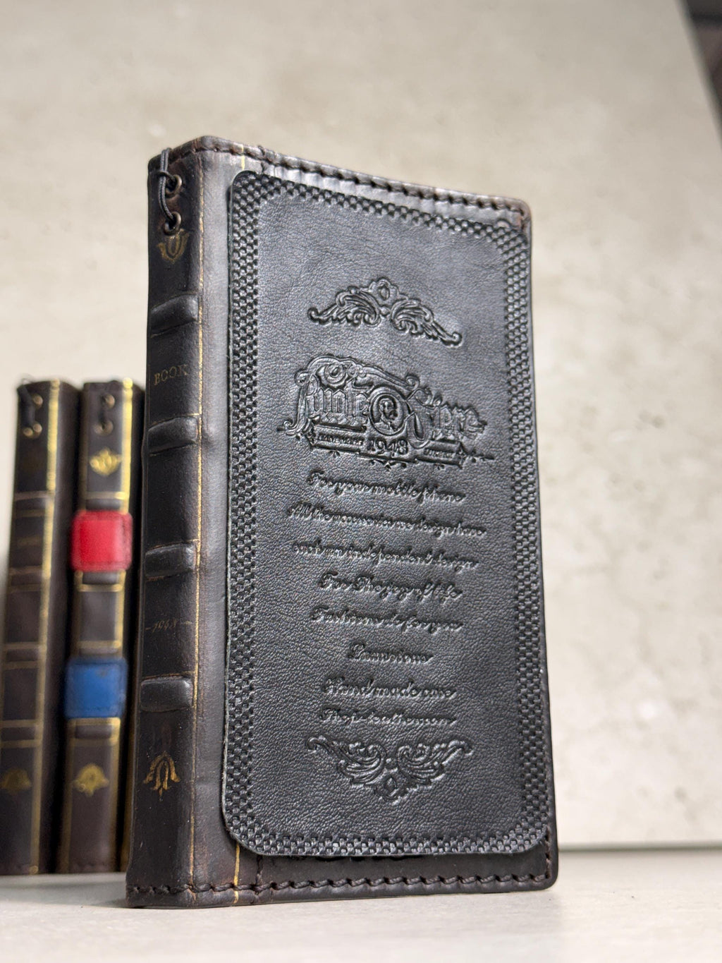Handmade Leather Book Wallet Case for Galaxy Z Fold